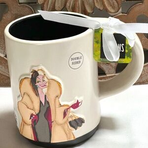 RAE DUNN Disney Villians Creulla DeVil " Incredibly Fabulous" Mug New 2024